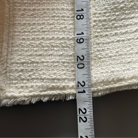 White House Black Market Blazer – Cream, Fringed Hem, Snap Closure – Size 10 - Picture 9 of 9